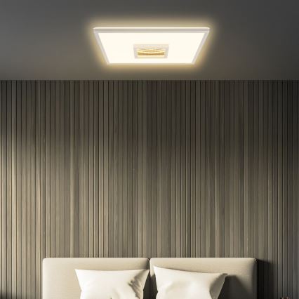 Briloner 3848014 - Plafón LED TORO LED/18W/230V 42x42 cm cromo mate