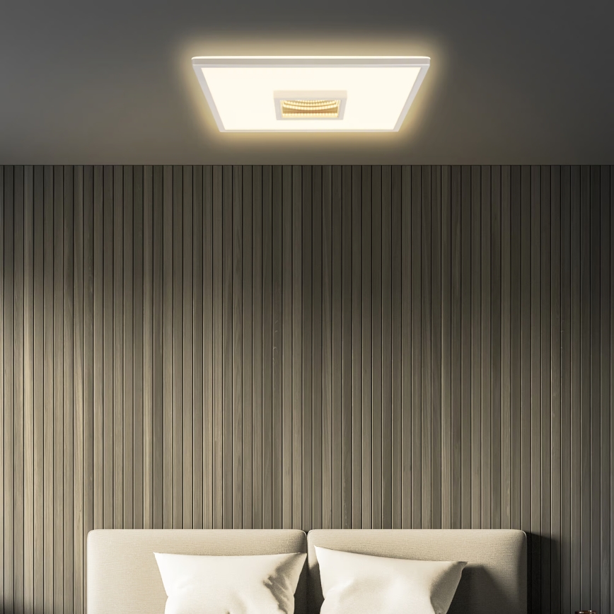 Briloner 3848014 - Plafón LED TORO LED/18W/230V 42x42 cm cromo mate