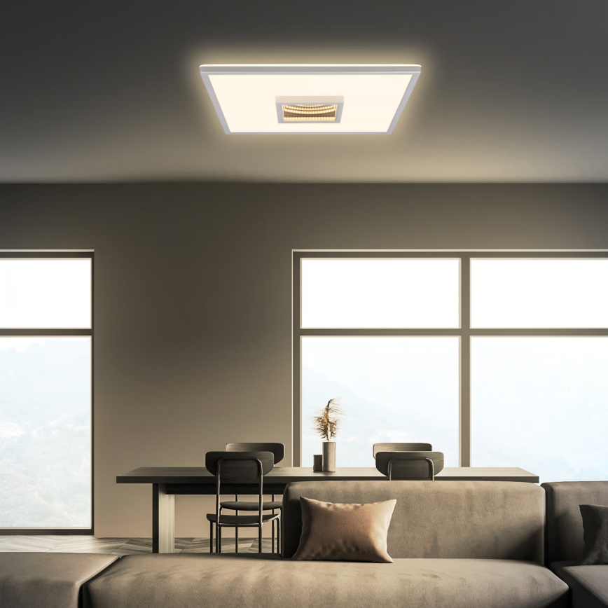 Briloner 3848014 - Plafón LED TORO LED/18W/230V 42x42 cm cromo mate