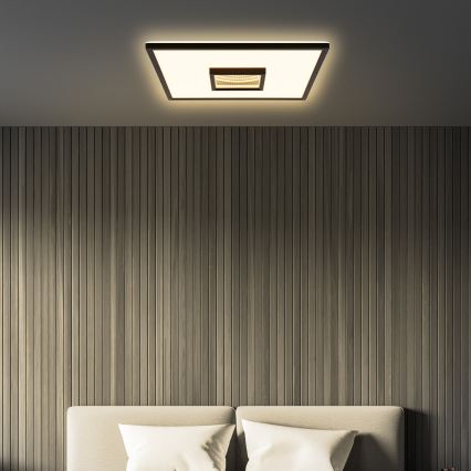 Briloner 3848015 - Plafón LED TORO 18W/230V 42x42 cm negro