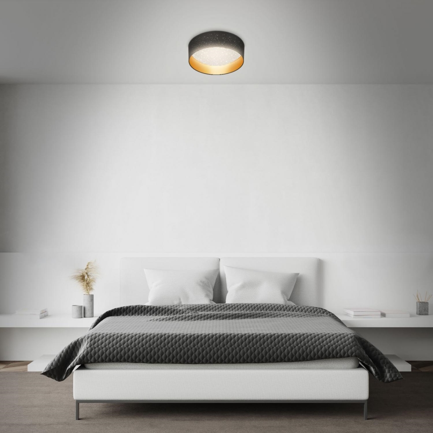 Briloner 3882-015 - Plafón LED MAILA STARRY LED/18W/230V negro/dorado