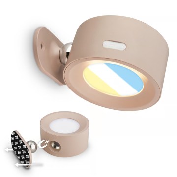 Briloner 3896011 - Aplique de pared recargable LED regulable TARI LED/1,6W/5V 1500 mAh beige