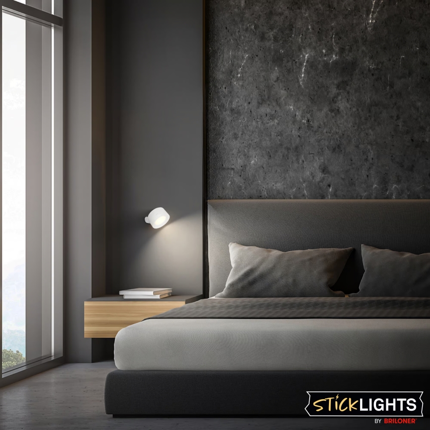 Briloner 3896016 - Aplique de pared recargable LED regulable TARI LED/1,6W/5V 1500 mAh blanco