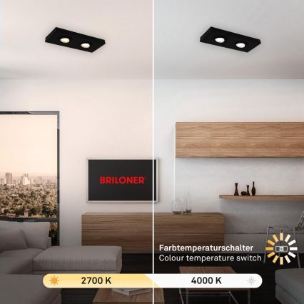 Briloner 3996025 - Foco LED CTS 2xLED/4W/230V 2700/4000K negro