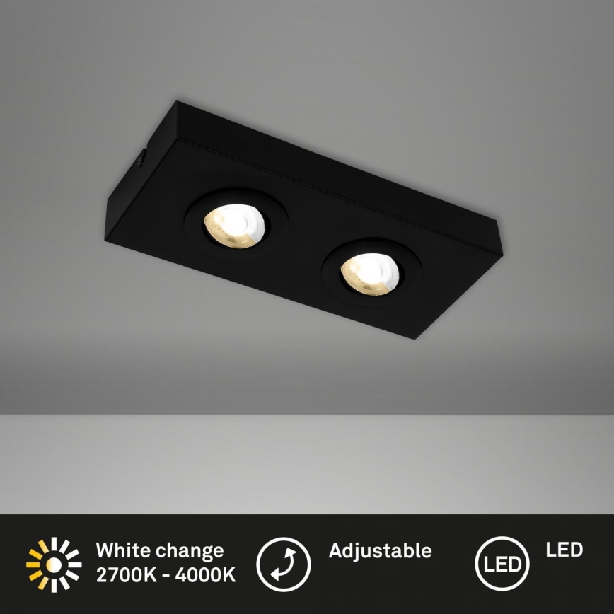 Briloner 3996025 - Foco LED CTS 2xLED/4W/230V 2700/4000K negro