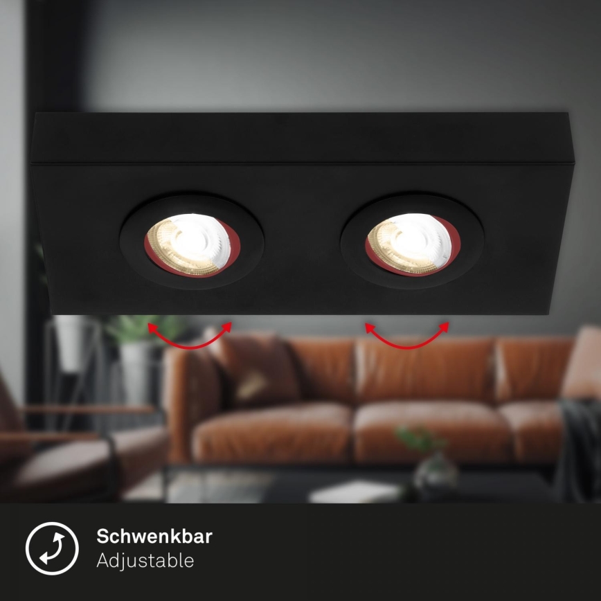 Briloner 3996025 - Foco LED CTS 2xLED/4W/230V 2700/4000K negro