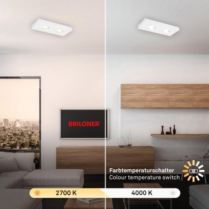 Briloner 3996026 - Foco LED CTS 2xLED/4W/230V 2700/4000K blanco