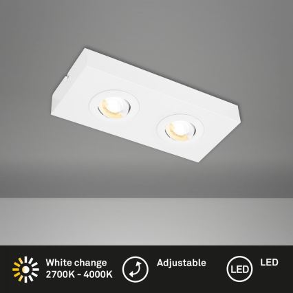 Briloner 3996026 - Foco LED CTS 2xLED/4W/230V 2700/4000K blanco