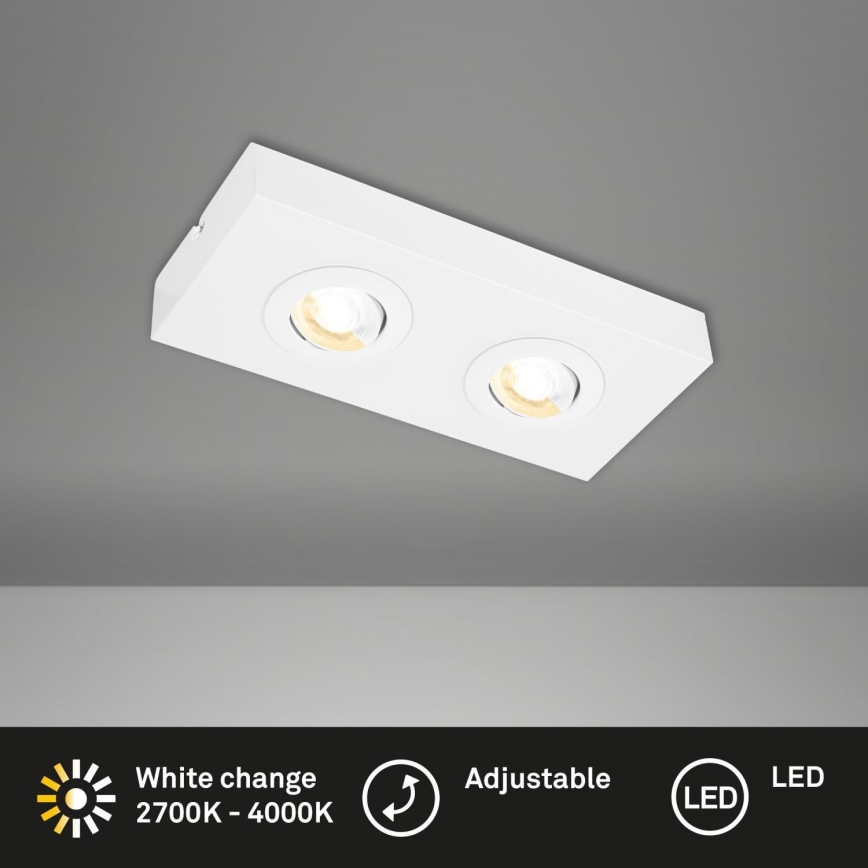 Briloner 3996026 - Foco LED CTS 2xLED/4W/230V 2700/4000K blanco