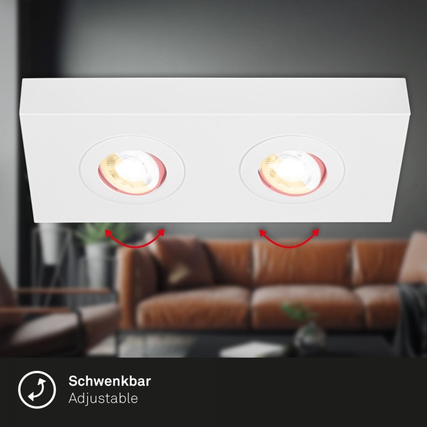 Briloner 3996026 - Foco LED CTS 2xLED/4W/230V 2700/4000K blanco