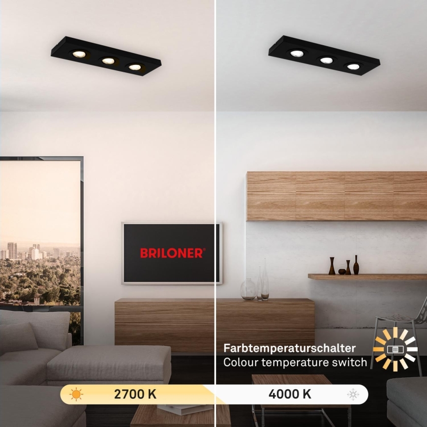 Briloner 3996035 - Foco LED CTS 3xLED/4W/230V 2700/4000K negro