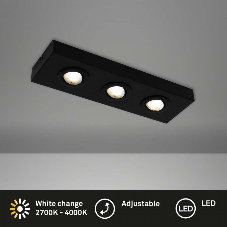 Briloner 3996035 - Foco LED CTS 3xLED/4W/230V 2700/4000K negro