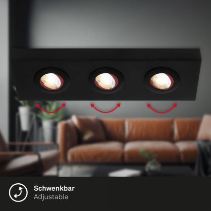 Briloner 3996035 - Foco LED CTS 3xLED/4W/230V 2700/4000K negro