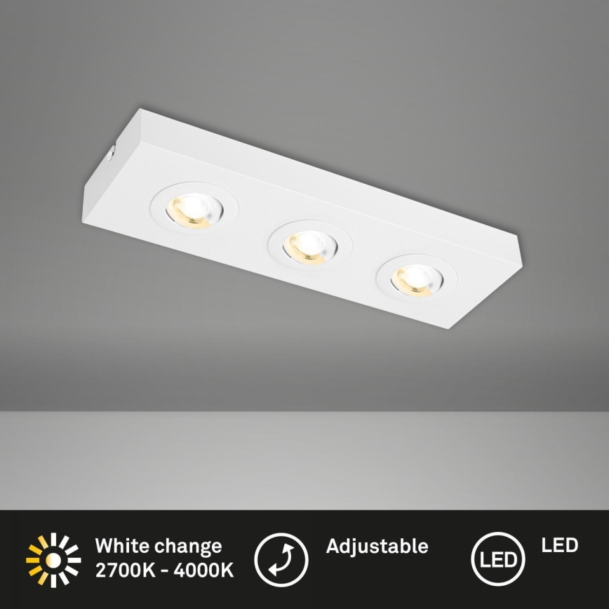 Briloner 3996036 - Foco LED CTS 3xLED/4W/230V 2700/4000K blanco