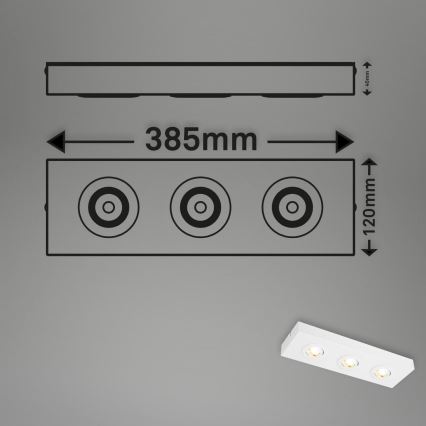 Briloner 3996036 - Foco LED CTS 3xLED/4W/230V 2700/4000K blanco