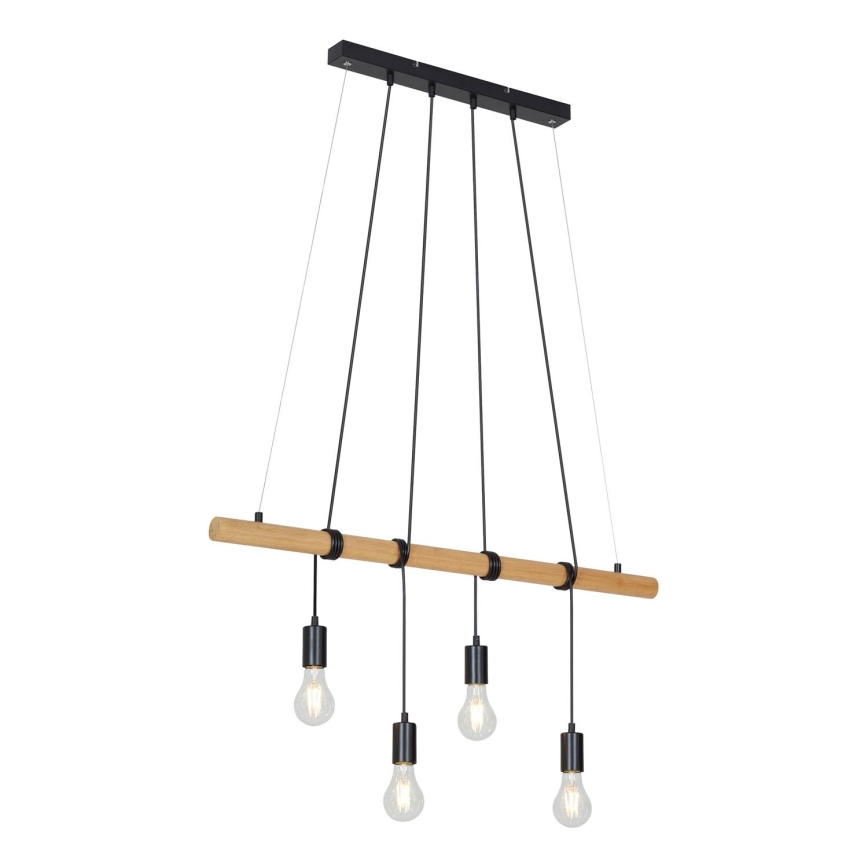 Briloner 4015045 - Lámpara colgante 4xE27/25W/230V árbol de caucho
