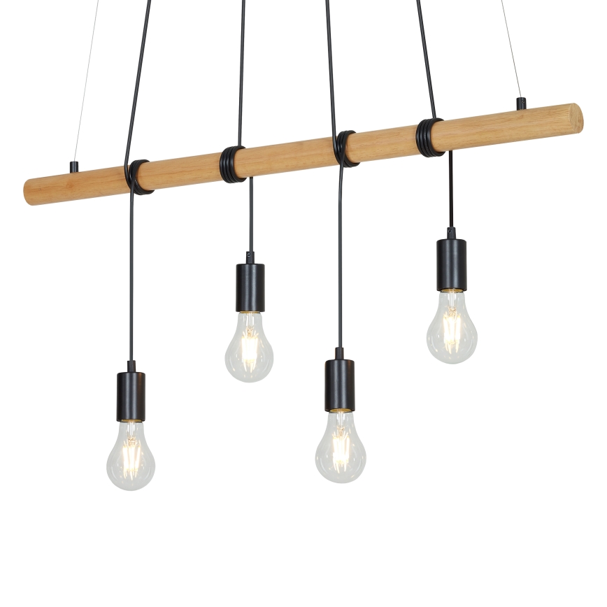 Briloner 4015045 - Lámpara colgante 4xE27/25W/230V árbol de caucho