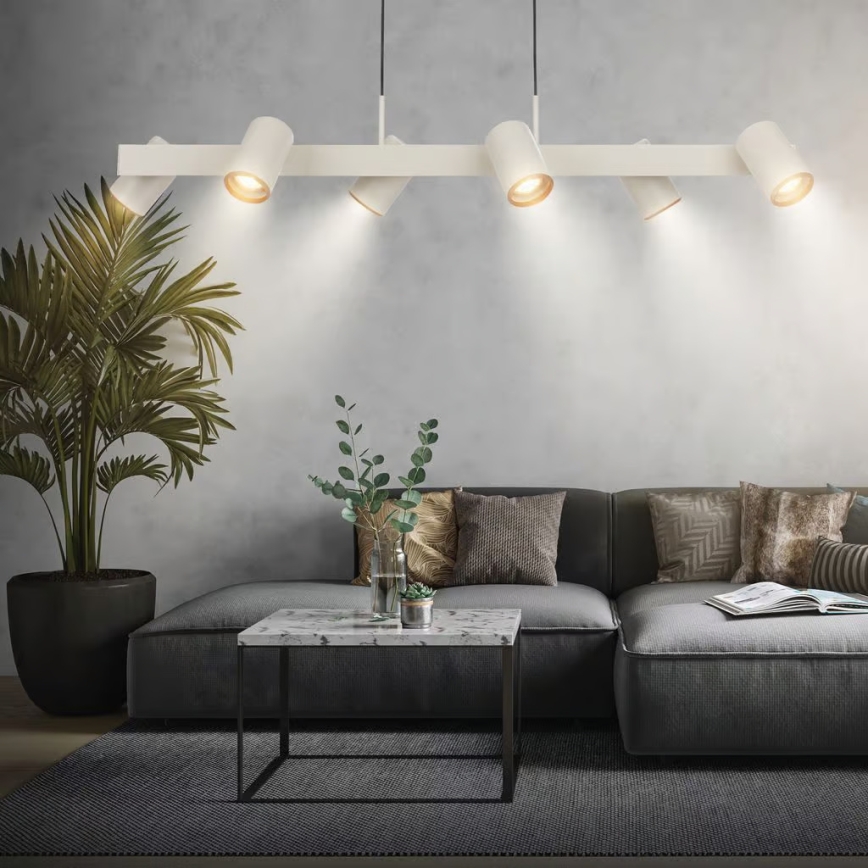 Briloner 4058064 - Lámpara colgante con cable ERA 6xGU10/10W/230V color crema