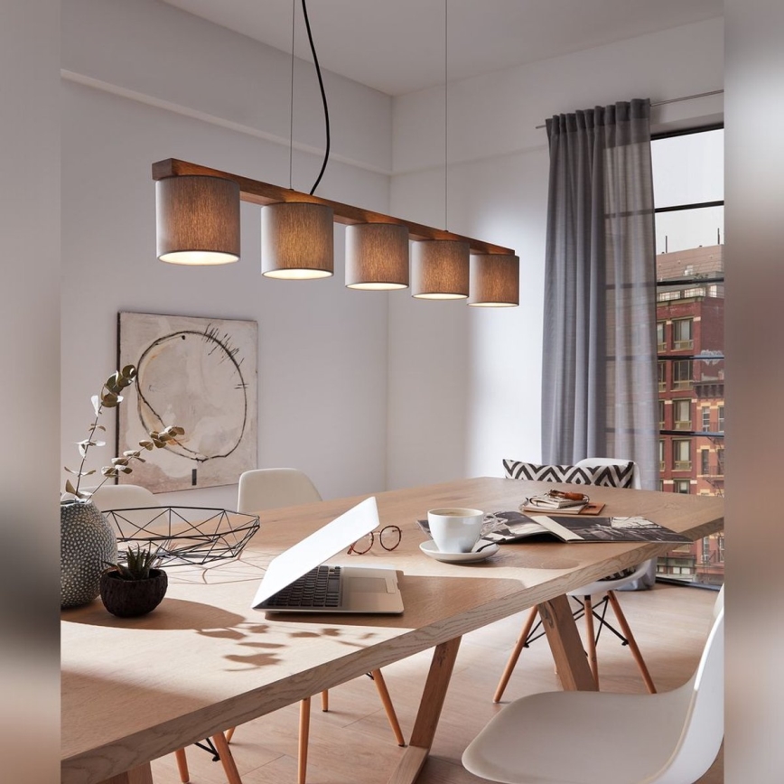 Briloner 4075-054 - Lámpara colgante con cable 5xE14/25W/230V