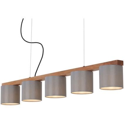 Briloner 4075-054 - Lámpara colgante con cable RHON 5xE14/25W/230V