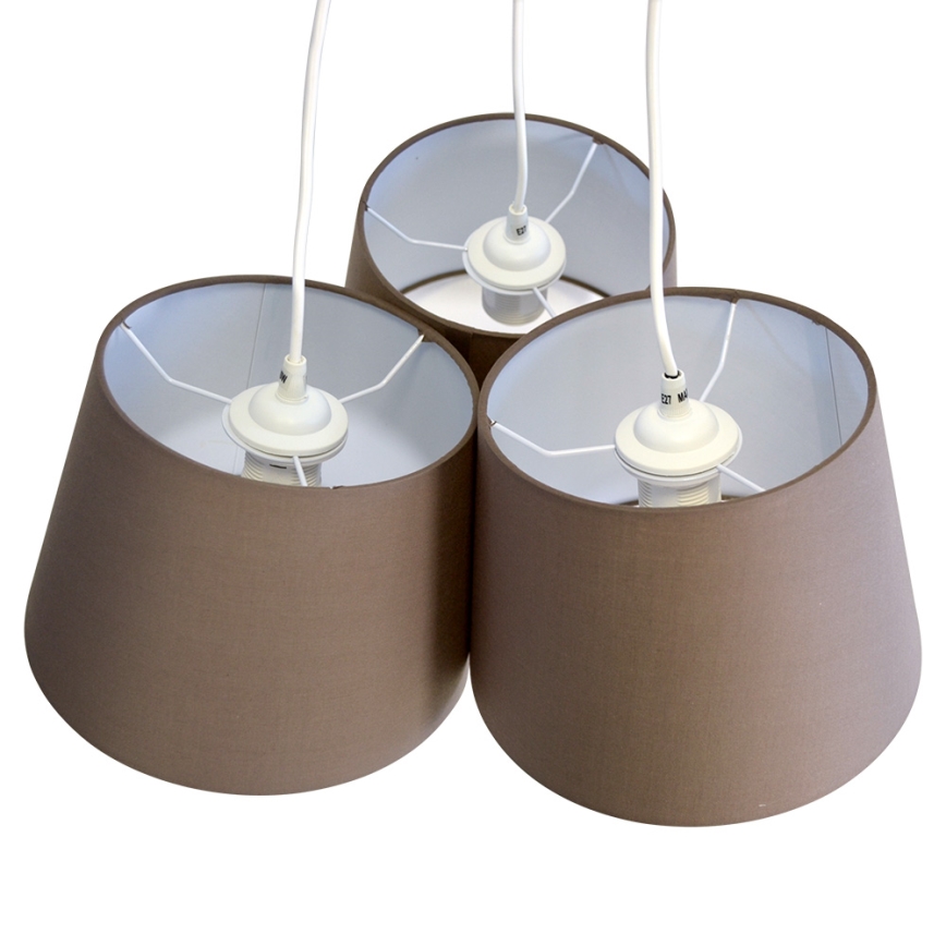 Briloner 4288-031 - Lámpara colgante TELA 3xE27/40W