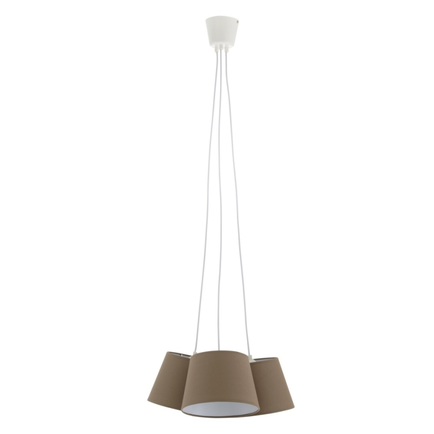Briloner 4288-031 - Lámpara colgante TELA 3xE27/40W