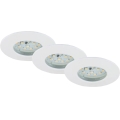 Briloner 6994-036 - Juego de 3 focos empotrables LED para baño LED/5W/230V IP44