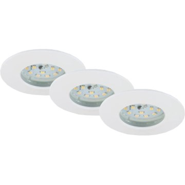 Briloner 6994-036 - Juego de 3 focos empotrables LED para baño LED/5W/230V IP44