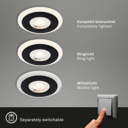 Briloner 7039-035 - SET 3x Lámpara empotrable de baño LED LED/5W/230V IP44