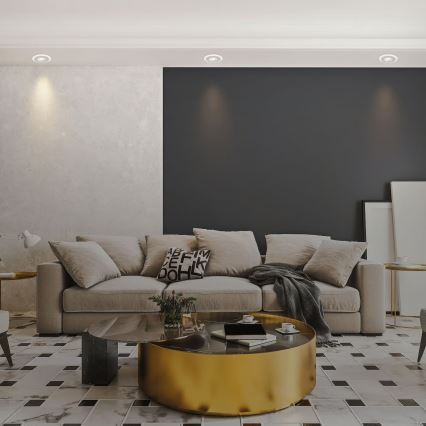 Briloner 7039034 - Set de 3 downlights empotrables LED para baño, 3xLED/5W/230V, IP44, cromo mate