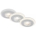 Briloner 7039034 - Set de 3 downlights empotrables LED para baño, 3xLED/5W/230V, IP44, cromo mate