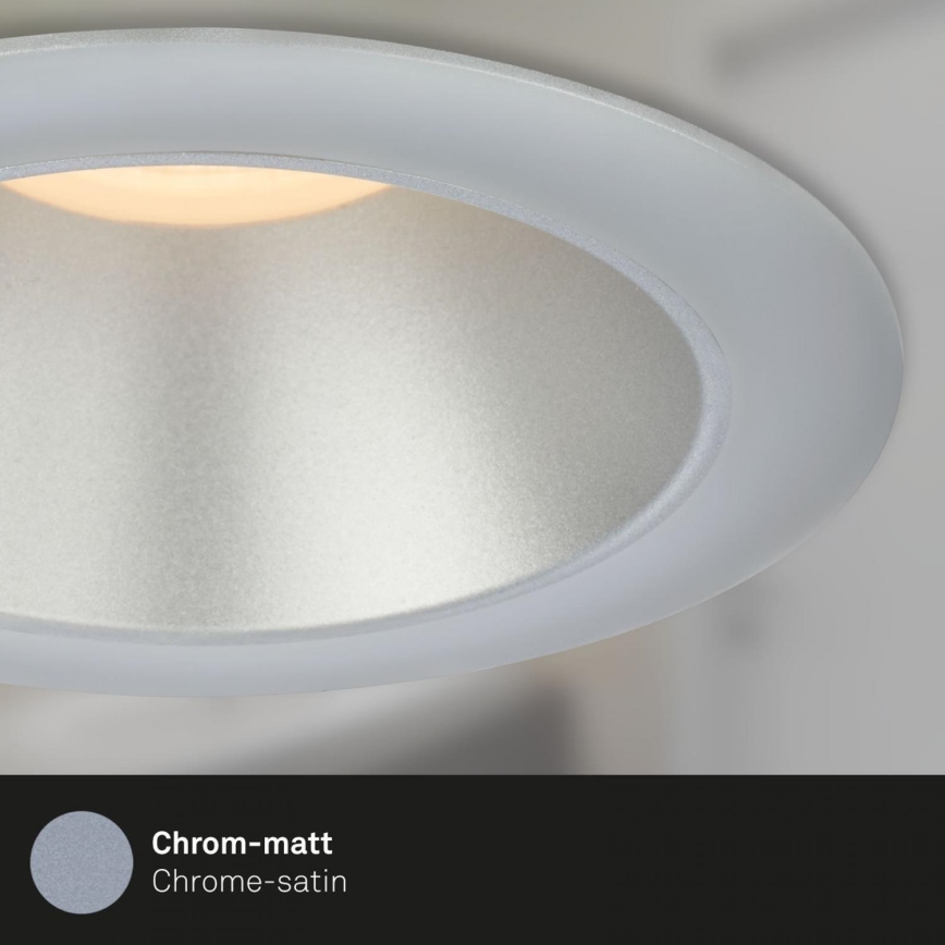 Briloner 7041-034 - SET 3x Lámpara empotrable de baño LED LED/4,9W/230V IP44 plata