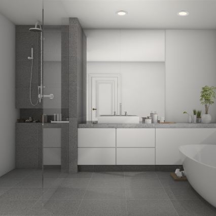 Briloner 7049014 - Luminaria empotrada LED regulable para baño LED/6W/230V 3000K IP44 cromo mate