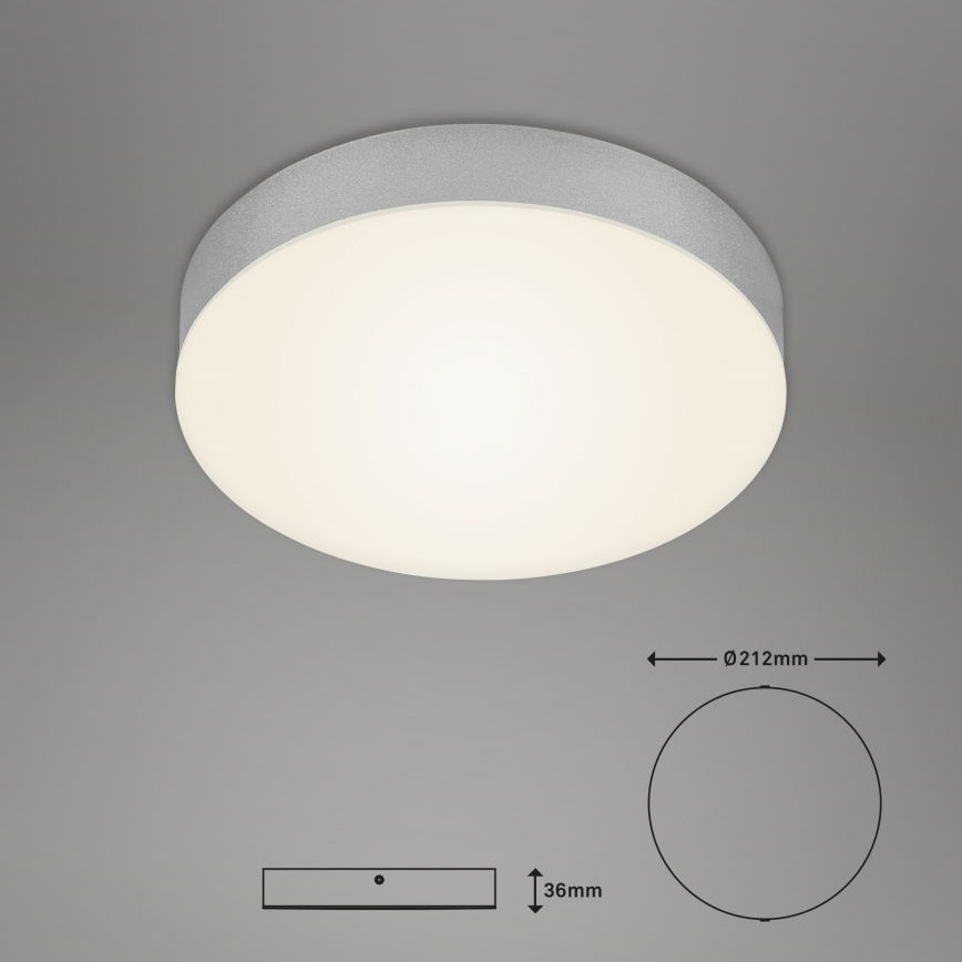 Briloner 7065-014 - Plafón LED FLAME LED/16W/230V plata