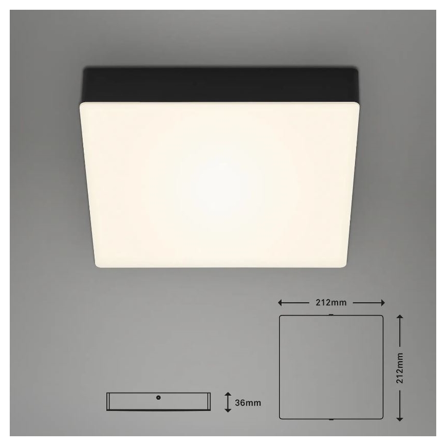 Briloner 7070-015 - Plafón LED FLAME LED/16W/230V negro