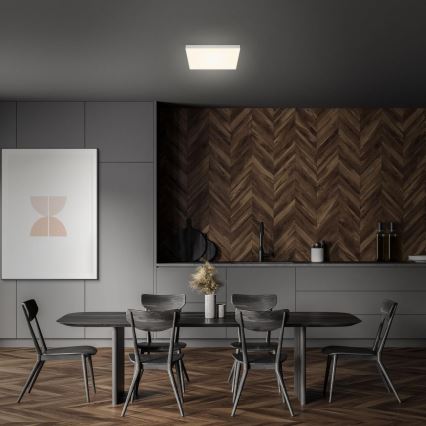 Briloner 7071-014 - Plafón LED FLAME LED/21W/230V 3000K 28,7x28,7 cm plata