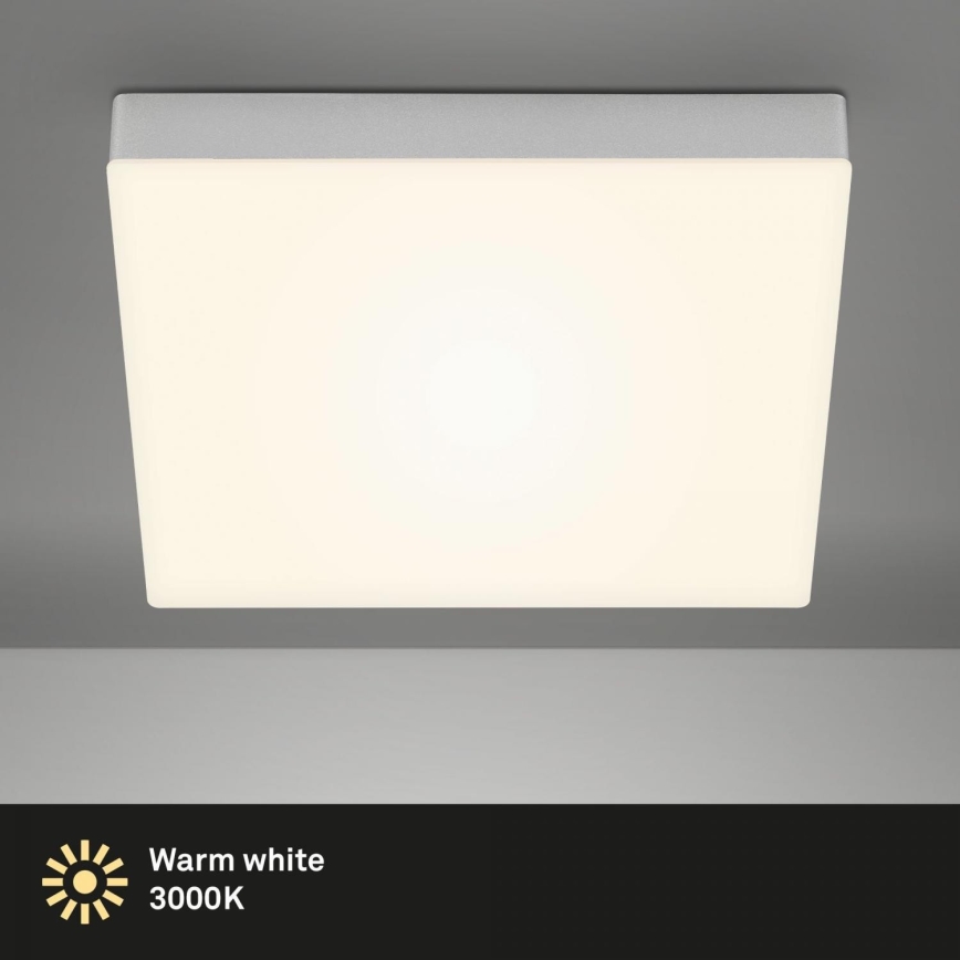 Briloner 7071-014 - Plafón LED FLAME LED/21W/230V 3000K 28,7x28,7 cm plata