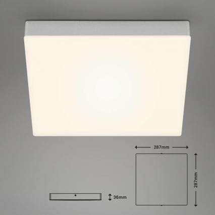 Briloner 7071-014 - Plafón LED FLAME LED/21W/230V 3000K 28,7x28,7 cm plata