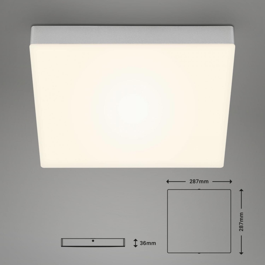 Briloner 7071-014 - Plafón LED FLAME LED/21W/230V 3000K 28,7x28,7 cm plata