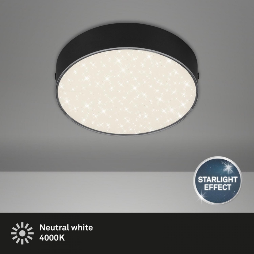 Briloner 7072-415 - Plafón LED STAR SKY LED/11W/230V 4000K diá. 15 cm negro