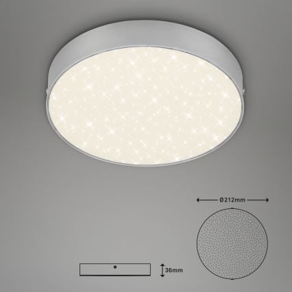 Briloner 7073-414 - Plafón LED STAR SKY LED/16W/230V 4000K diá. 21 cm plata
