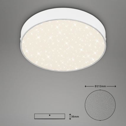 Briloner 7073-416 - Plafón LED STAR SKY LED/16W/230V 4000K diá. 21 cm blanco