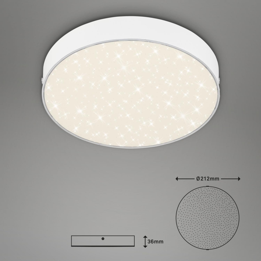 Briloner 7073-416 - Plafón LED STAR SKY LED/16W/230V 4000K diá. 21 cm blanco