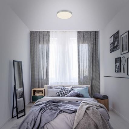 Briloner 7074-414 - Plafón LED STAR SKY LED/21W/230V 4000K diá. 28 cm plata