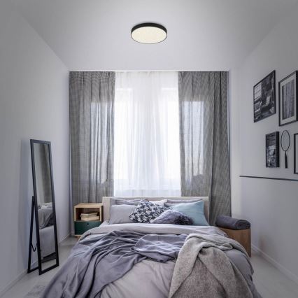 Briloner 7074-415 - Plafón LED STAR SKY LED/21W/230V 4000K diá. 28 cm negro