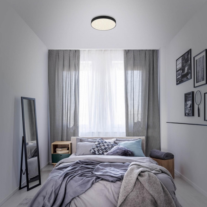 Briloner 7074-415 - Plafón LED STAR SKY LED/21W/230V 4000K diá. 28 cm negro