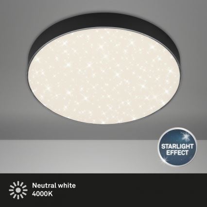 Briloner 7074-415 - Plafón LED STAR SKY LED/21W/230V 4000K diá. 28 cm negro