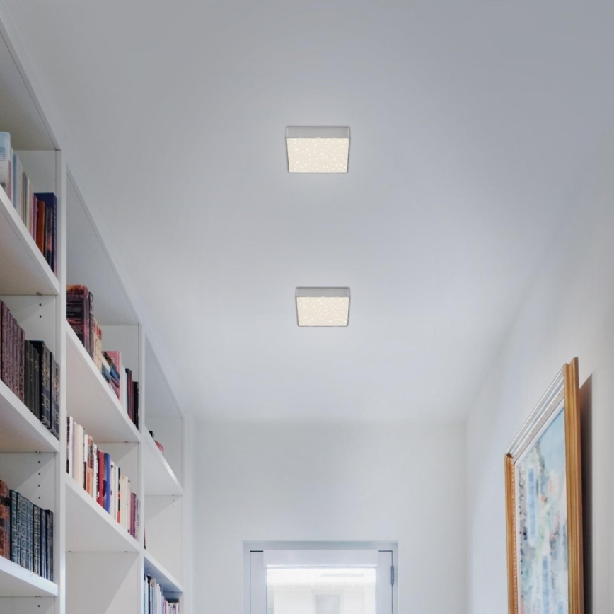 Briloner 7076-414 - Plafón LED STAR SKY LED/11W/230V 4000K 15x15 cm plata