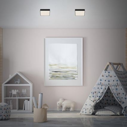 Briloner 7076-415 - Plafón LED STAR SKY LED/11W/230V 4000K 15x15 cm negro