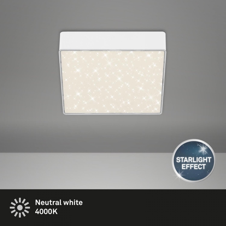 Briloner 7076-416 - Plafón LED STAR SKY LED/11W/230V 4000K 15x15 cm blanco